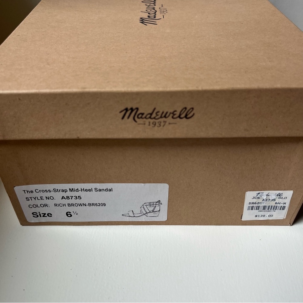 Madewell Lora Block Heel in Tan Leather - Picture 9 of 9